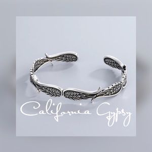 Silver Angel Wing Cuff Bracelet